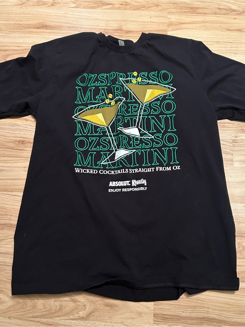 Ozspresso Martini Absolut Wicked Black Men’s XL Tee